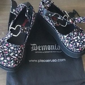 flower child platform mary janes
